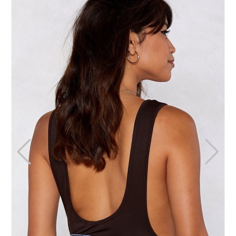 Nasty gal Gimme the Scoop Bodysuit brown - Picture 3 of 8